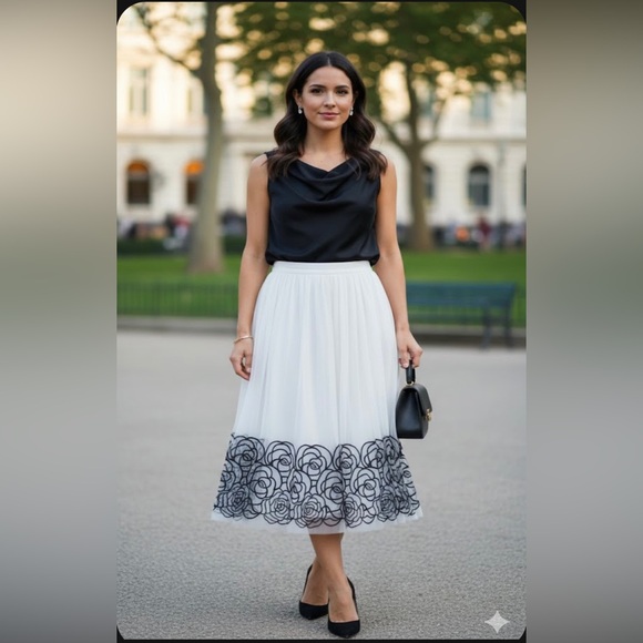 Beautiful skirt white Oscar de la Renta size 12